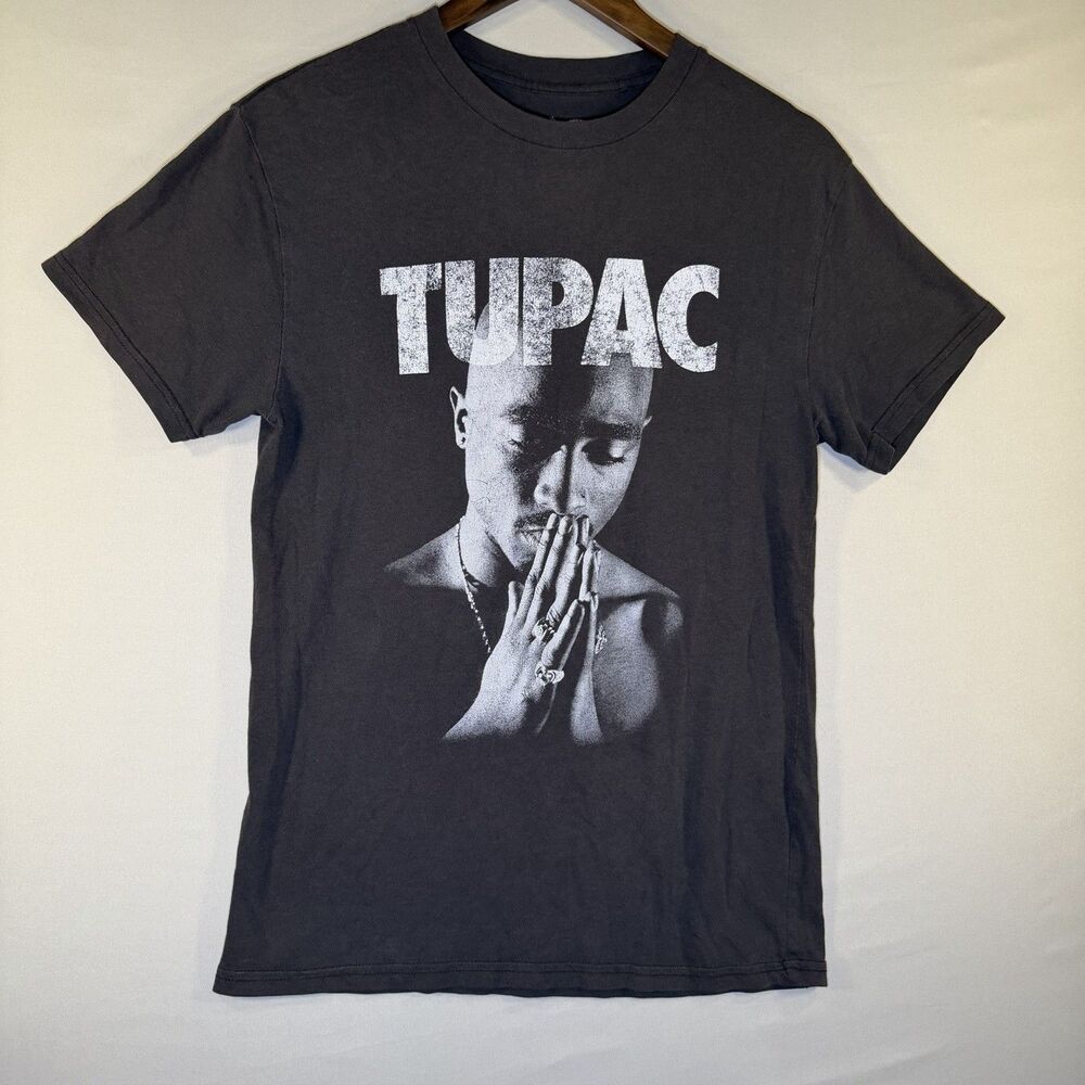Tupac Shakur Men's Official Licensed 2Pac Prayer Graphic Hip Hop Rap Tee T-Shirt